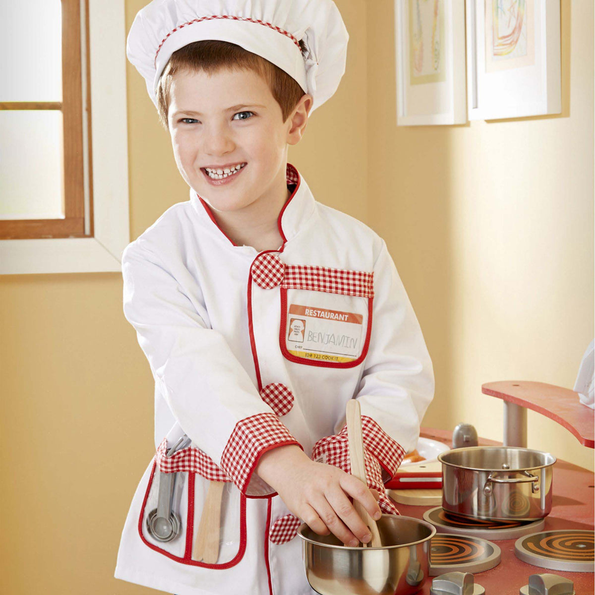 Melissa & Doug Chef Role Play Costume Dress -Up Set With Realistic