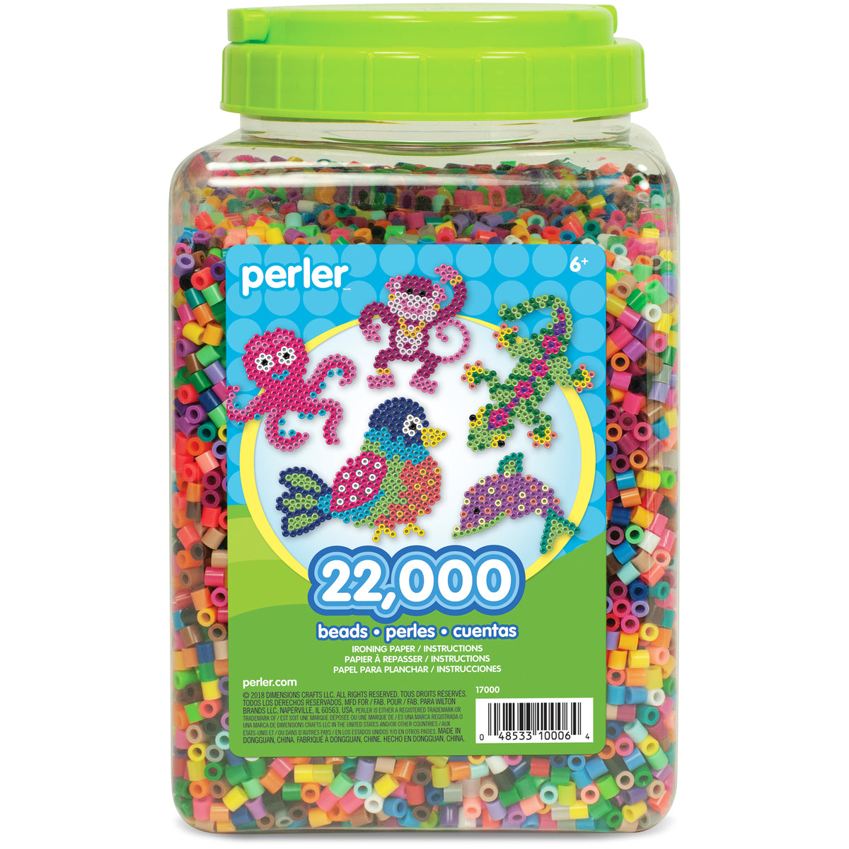 Perler Beads Lot 3 Packs 1000 Each Iron On Fuse Beads Pink Brown