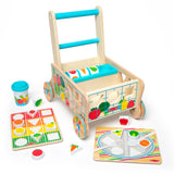 Wooden Shape Sorting Grocery Cart