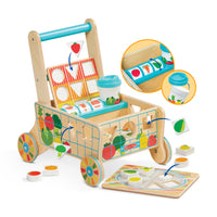 Wooden Shape Sorting Grocery Cart