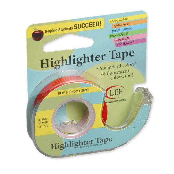 Removable Highlighter Tape, Orange, Pack of 6