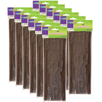 Jumbo Stems, Brown, 12" x 6 mm, 100 Per Pack, 12 Packs