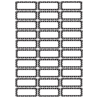 Die-Cut Magnetic Foam Black & White Dots Labels-Nameplates, 30 Per Pack, 3 Packs