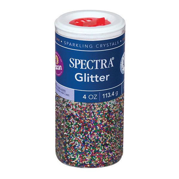 Glitter, Multi-Color, 4 oz. Per Jar, 6 Jars