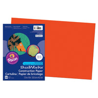 Construction Paper, Orange, 12" x 18", 50 Sheets Per Pack, 5 Packs