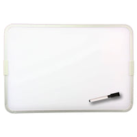 Two-Sided Aluminum Framed, Magnetic Dry Erase Board w-Pen, 9" x 12", Pack of 3