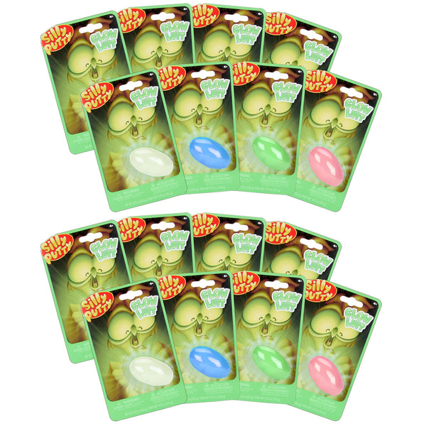 Glow-in-the-Dark Silly Putty, Assorted Colors, Pack of 16 – School Supplies  4 Less