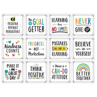 Positive Mindset 10" Designer Cut-Outs, 12 Per Pack, 3 Packs