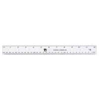 Plastic Ruler, 12", Translucent, Clear, Pack of 48