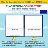 Classroom Connector™ School-To-Home Folders, Blue, Box of 25