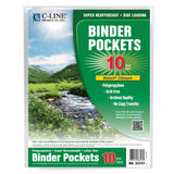 Super Heavyweight Poly Binder Pockets, Clear, Side Loading, 11" x 8.5", Pack of 10